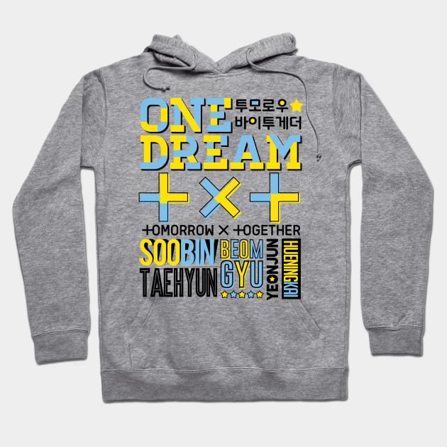 TXT Font Collage Hoodie by skeletonvenus